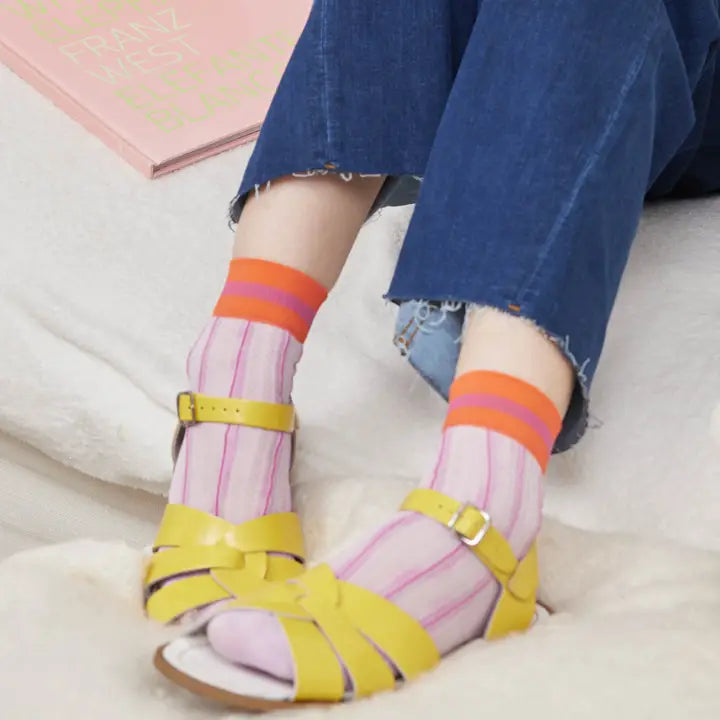 Striped Mesh Socks