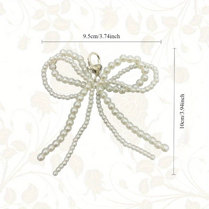 Pearl Bow Shoe Charm