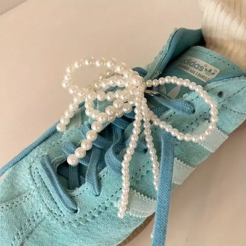 Pearl Bow Shoe Charm