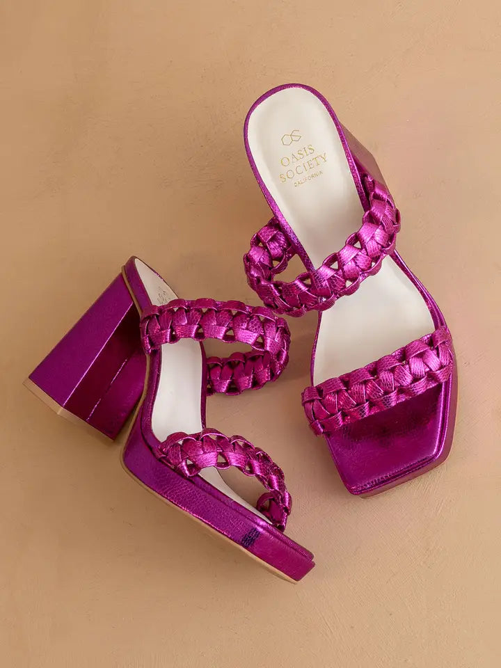 Zenda Metallic Pink Heel