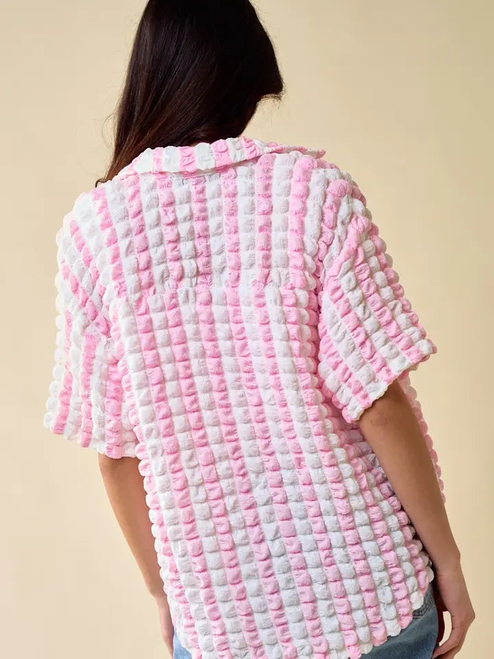 Andrea Pink Stripped Top