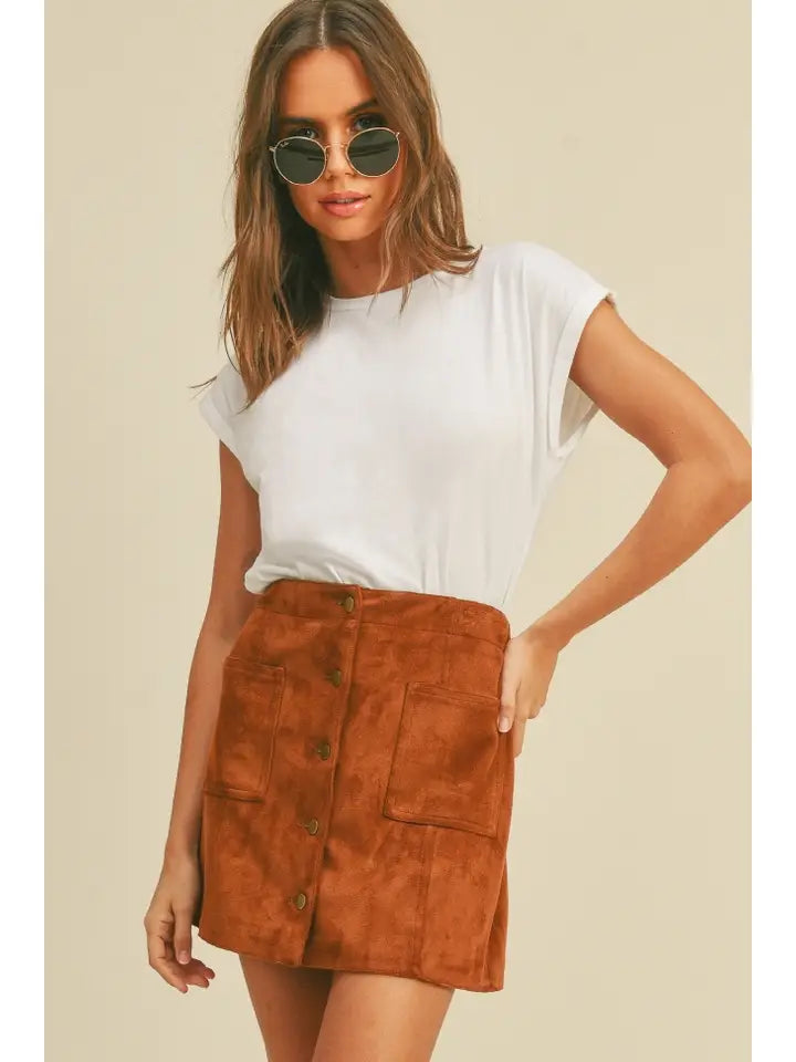 Rolled sleeve tee shirt White