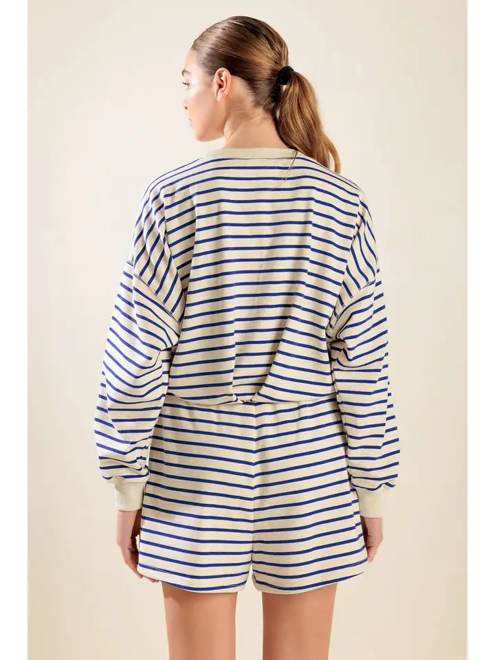 Bluesy Stripped Top