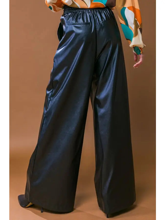 Lee Leather Wide Leg Pant