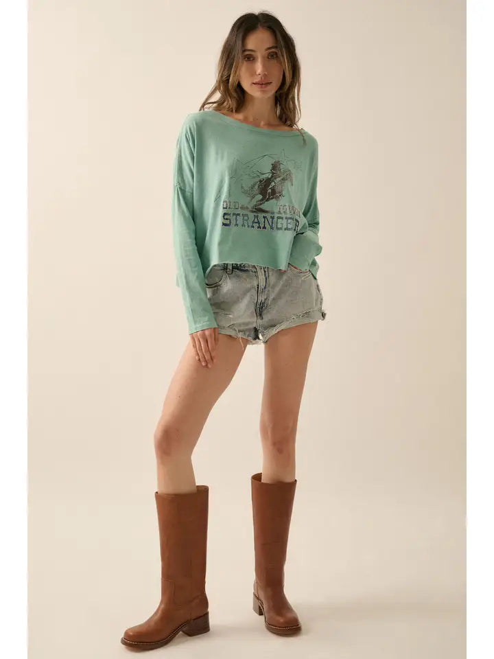 Old town stranger Graphic Tee long sleeve