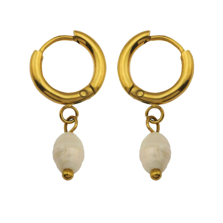 ALEX Natural Freshwater Pearls huggie Earrings