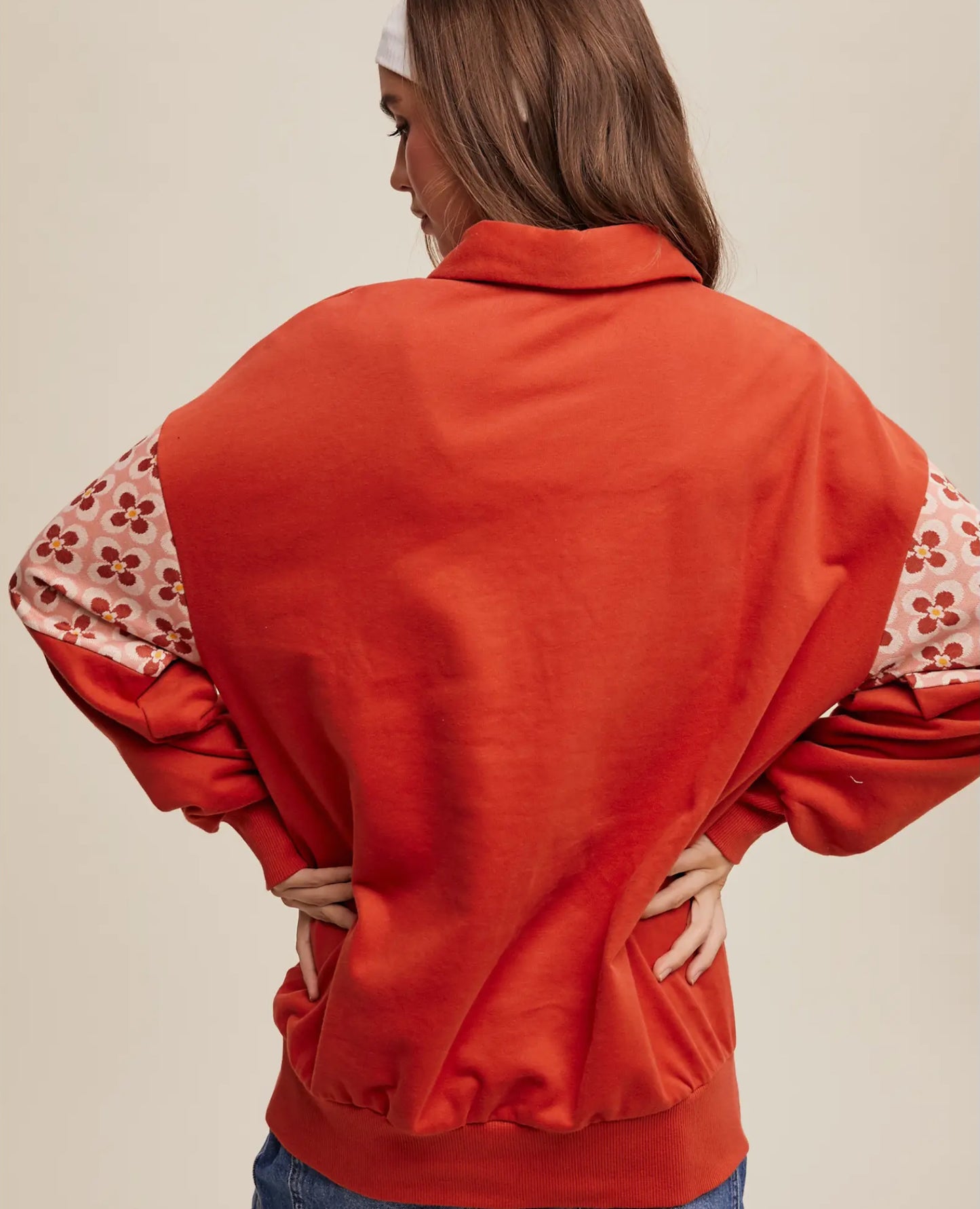 Red retro pullover