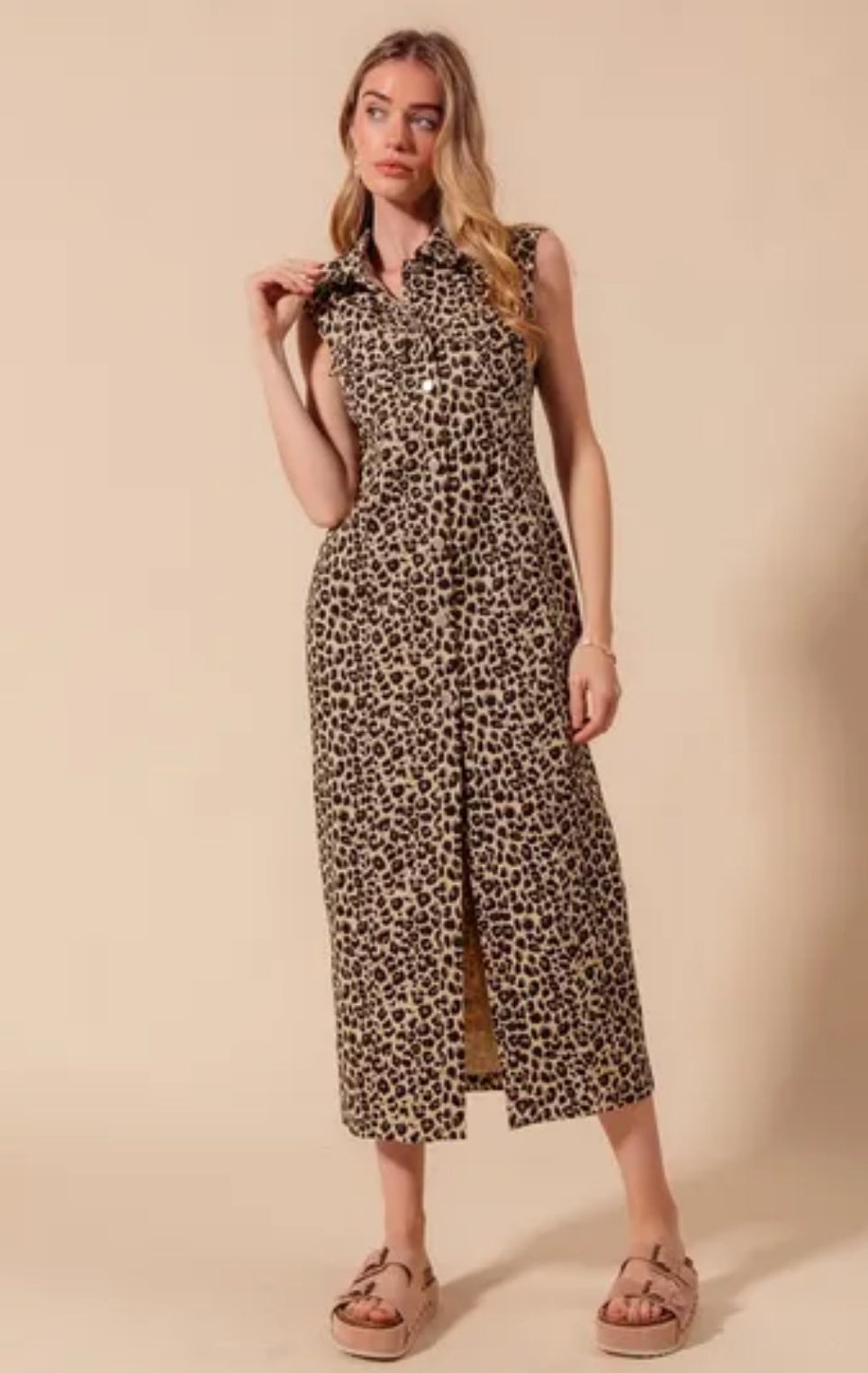 Amara Cheetah Shirt Dress