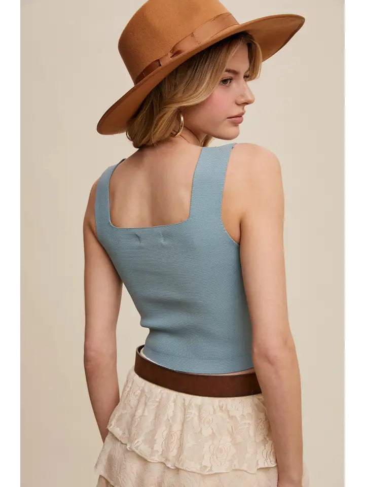 WILLOW BRAMI TOP Light Blue