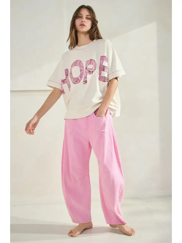 Pink Barrel Pants