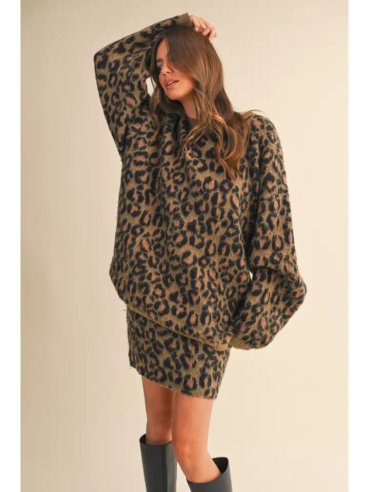 Brease Cheetah Skirt Set