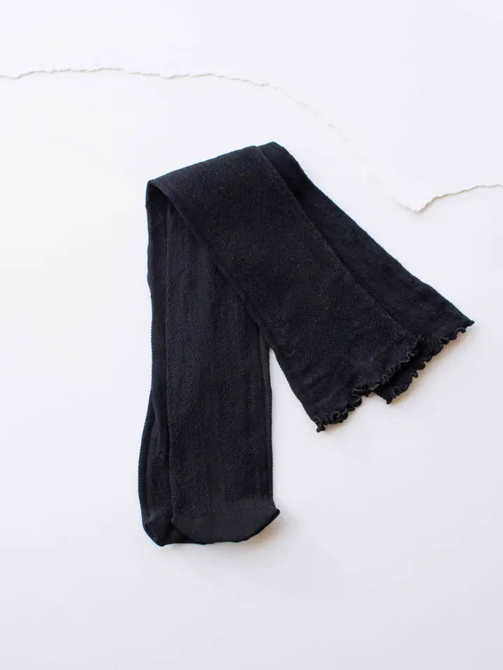 Knee high lace mesh sock