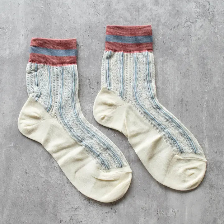 Striped Mesh Socks