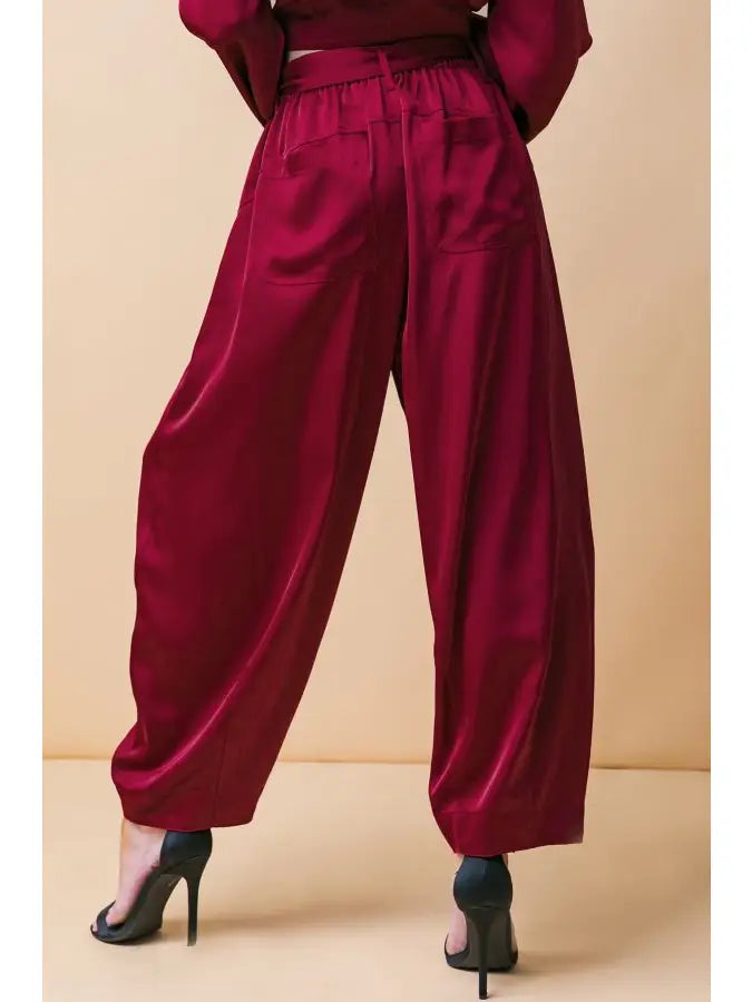 Nixs Ruby Satin Pants
