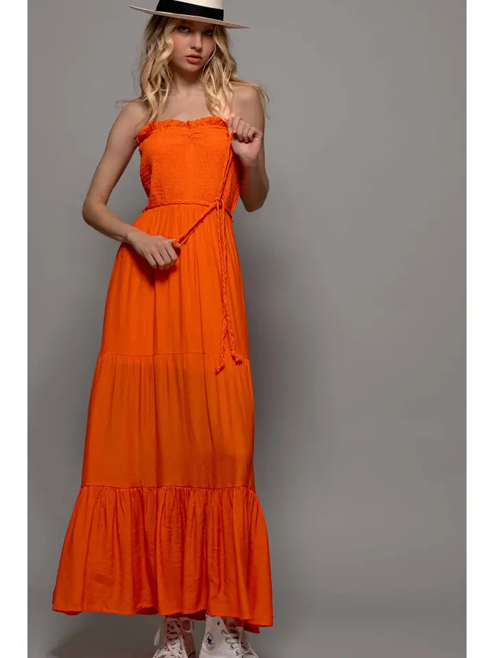 Shurry Orange Maxi Dress