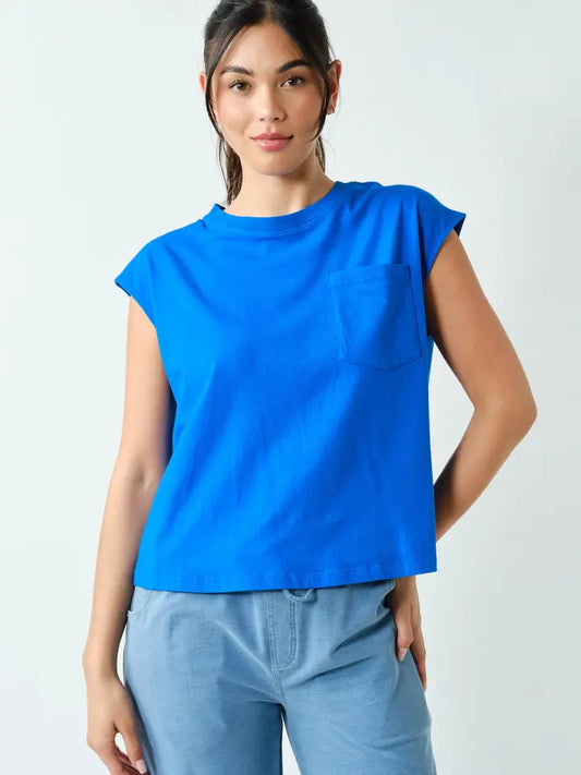 Royal Blue Pima Cotton Muscle Tee