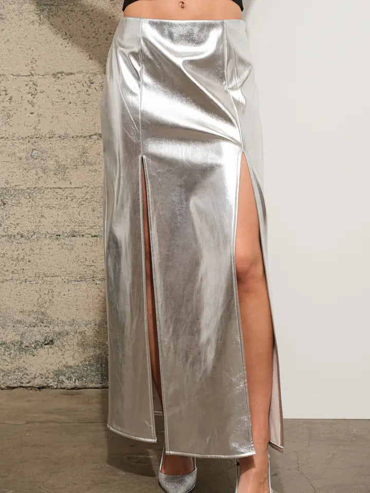 Silver Maxi Skirt