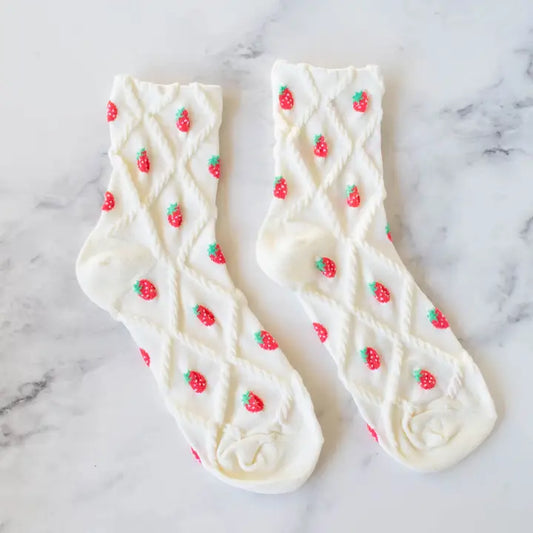 Strawberry diamond socks