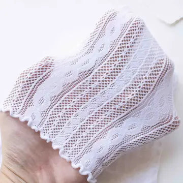 Knee high lace mesh sock