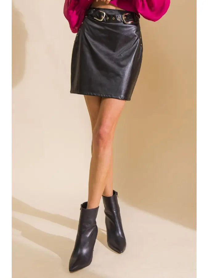 Leather Mini Skirt