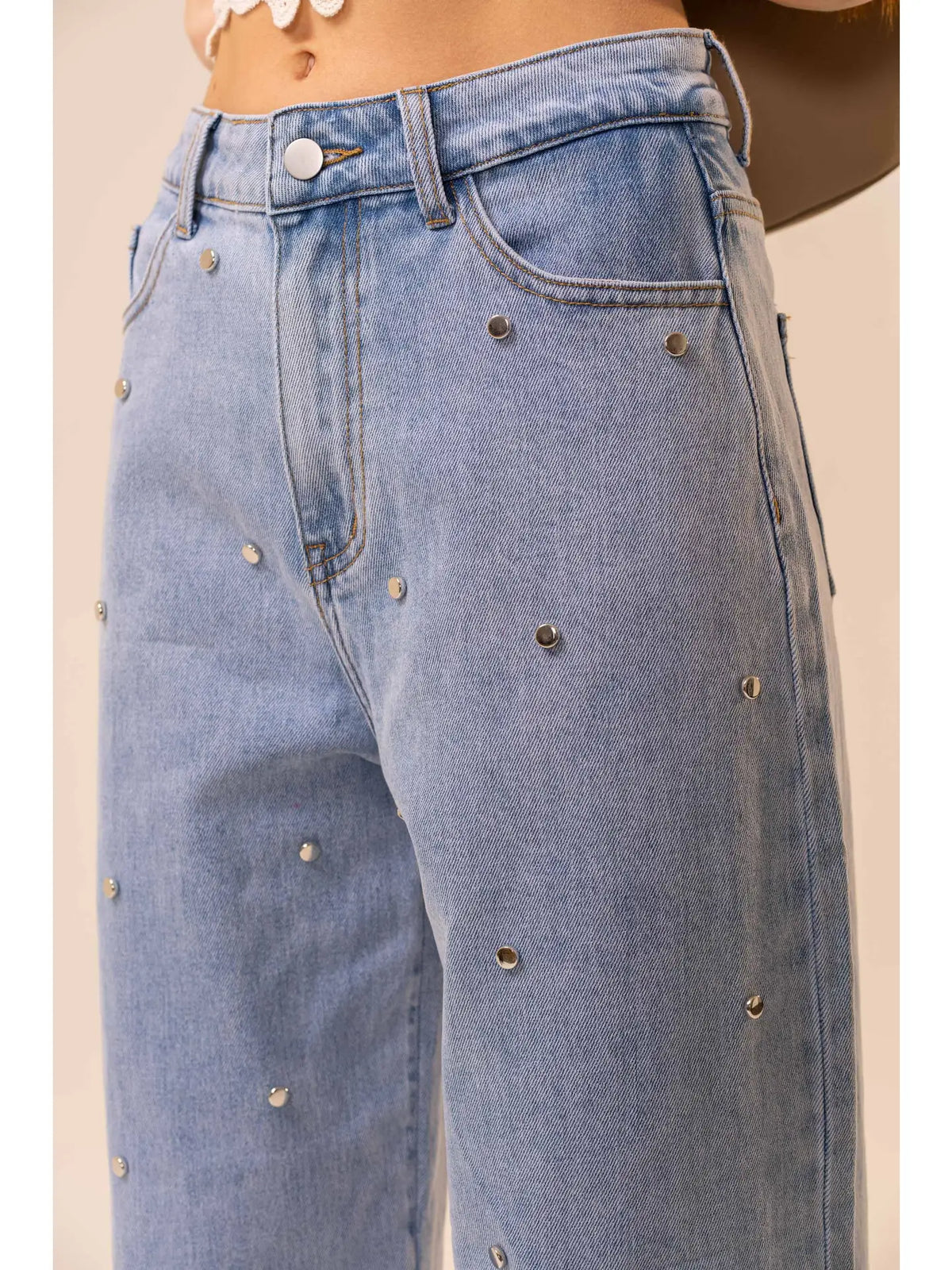 Hey Stud Barrel Jeans