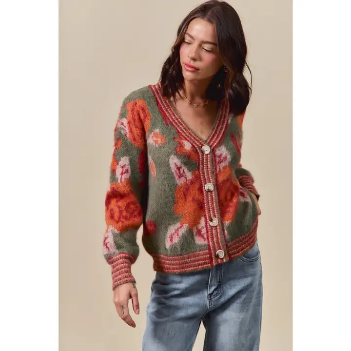 Vintage Floral Cardigan