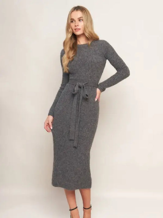 Tres Grey Sweater Dress