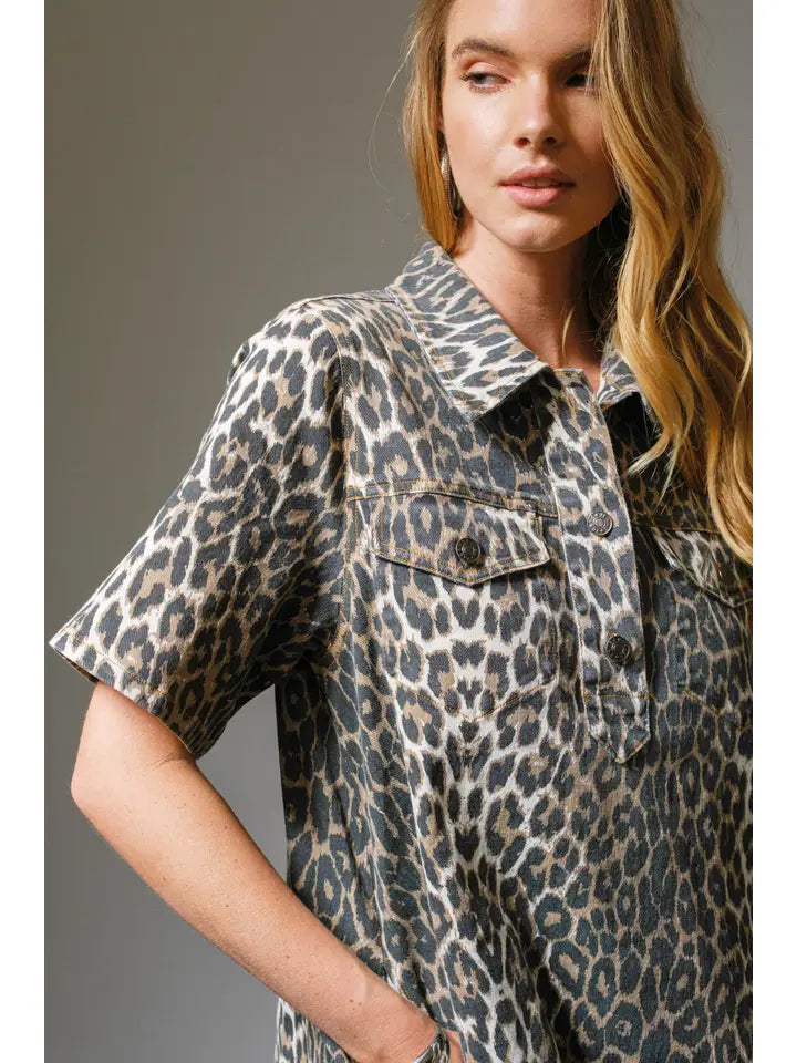 Cheetah A Line Dress