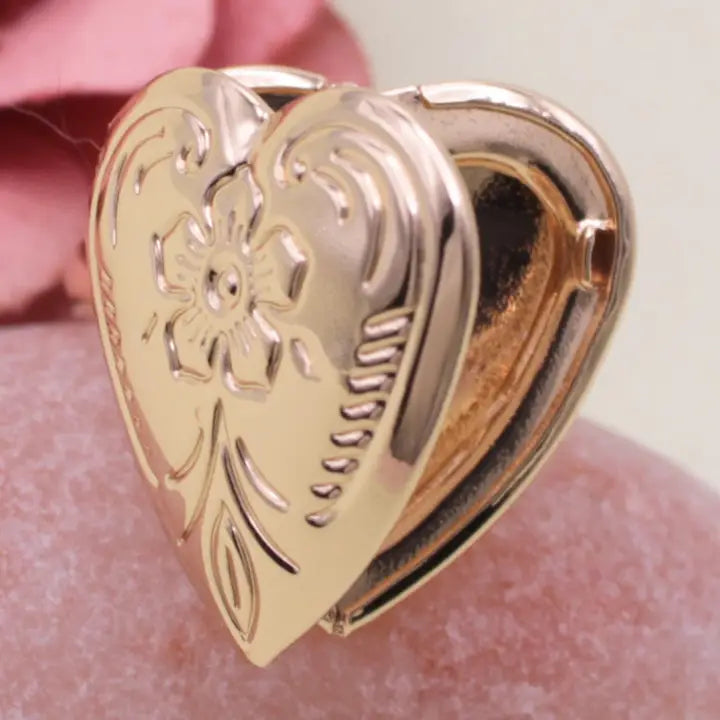 Heart Locket Ring Adjustable