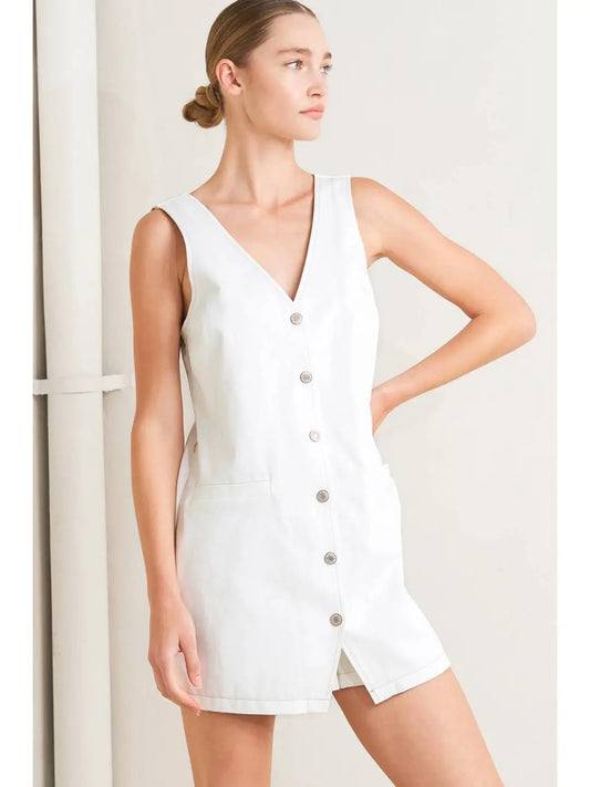 Miley White Romper