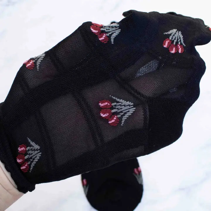 Mesh Black tuilip socks