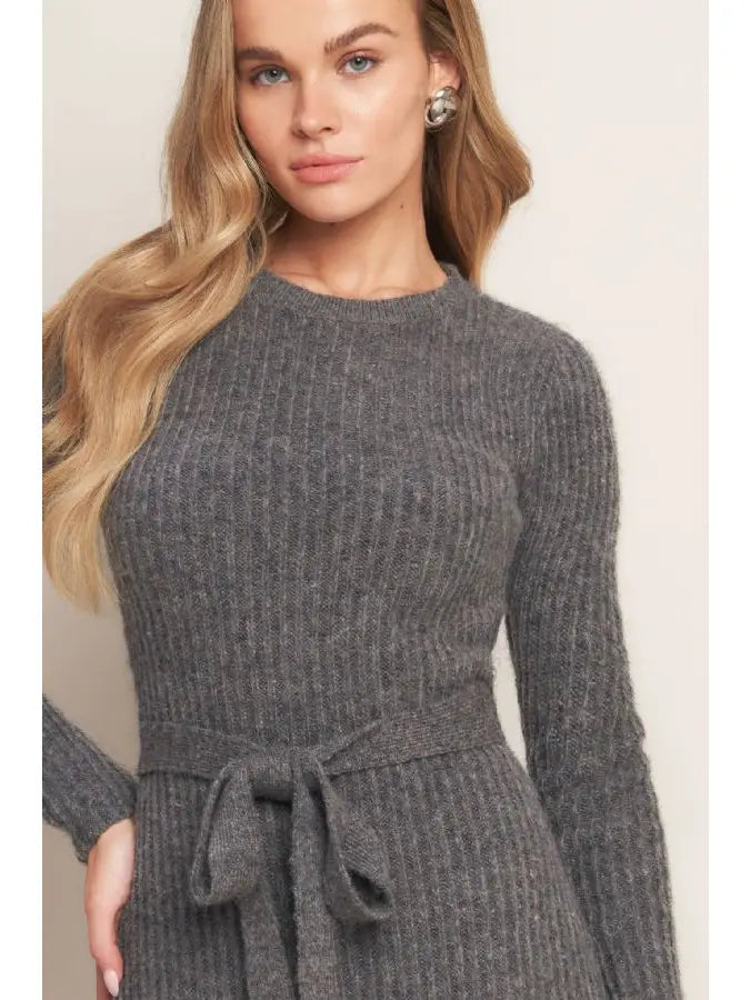 Tres Grey Sweater Dress