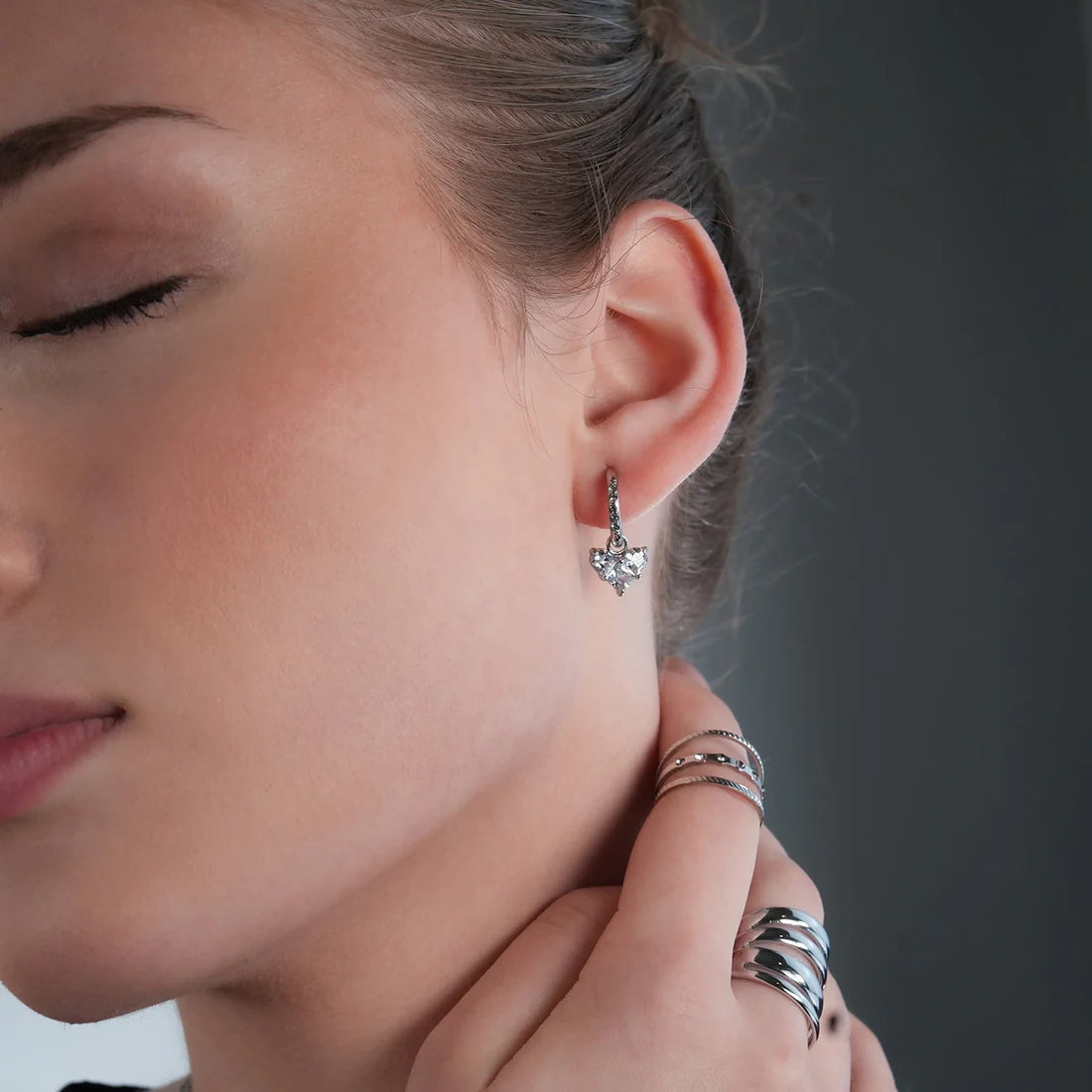 Creeda white gold earrings