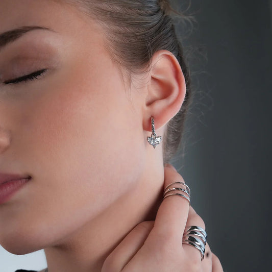 Creeda white gold earrings