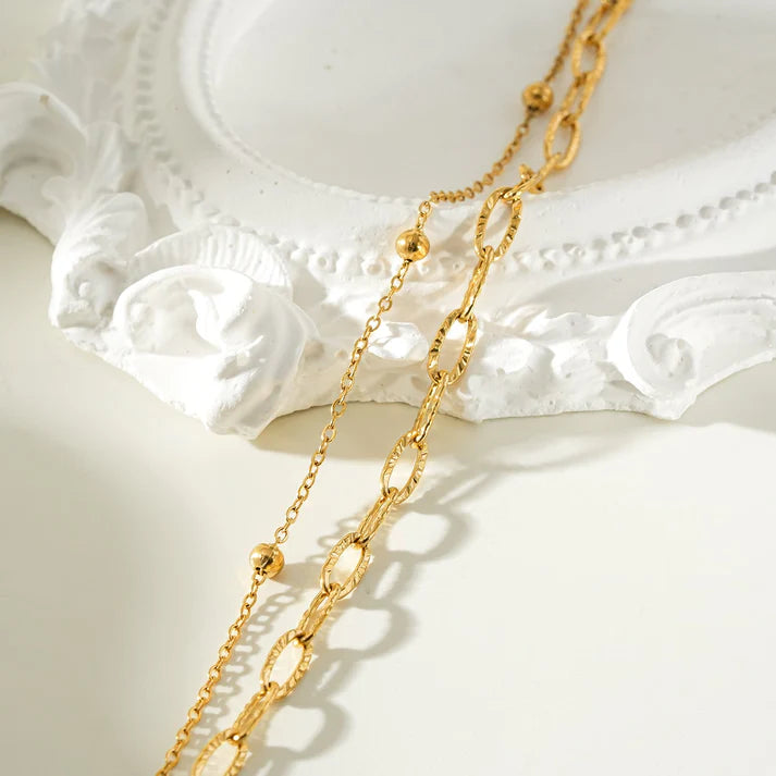 Castilia gold double bracelet