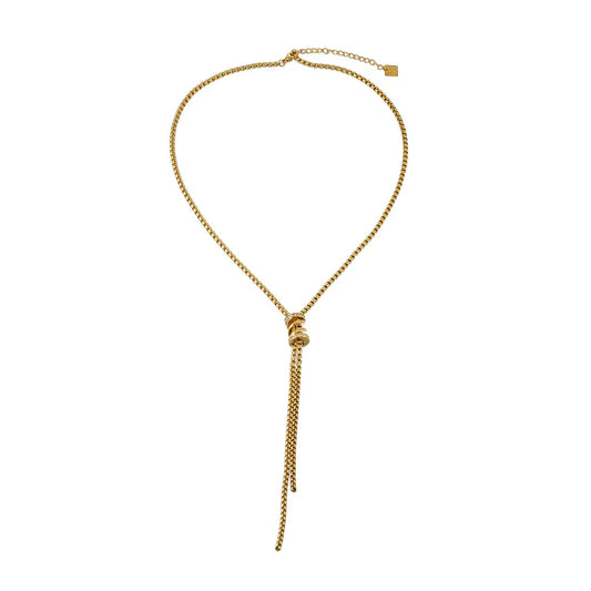 Mahana Lariat Gold Necklace