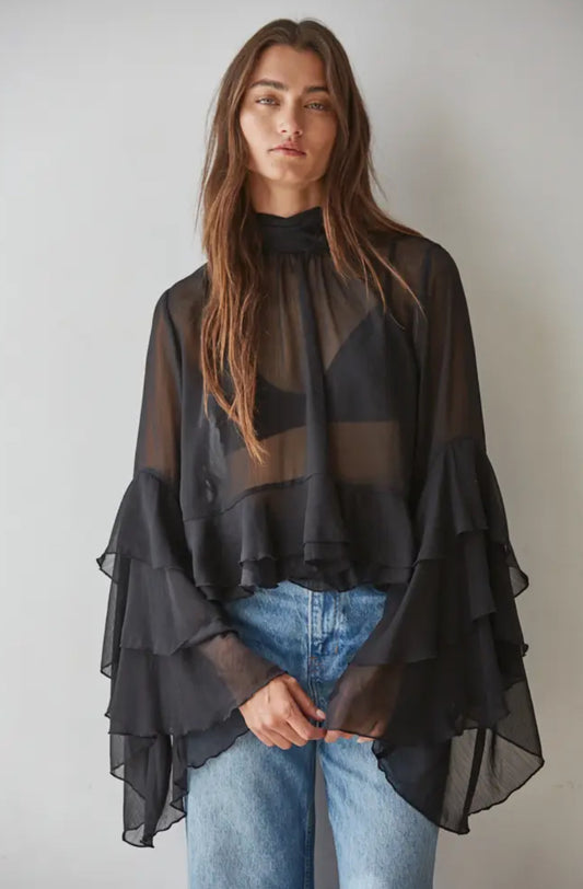 Chiffon Black Blouse