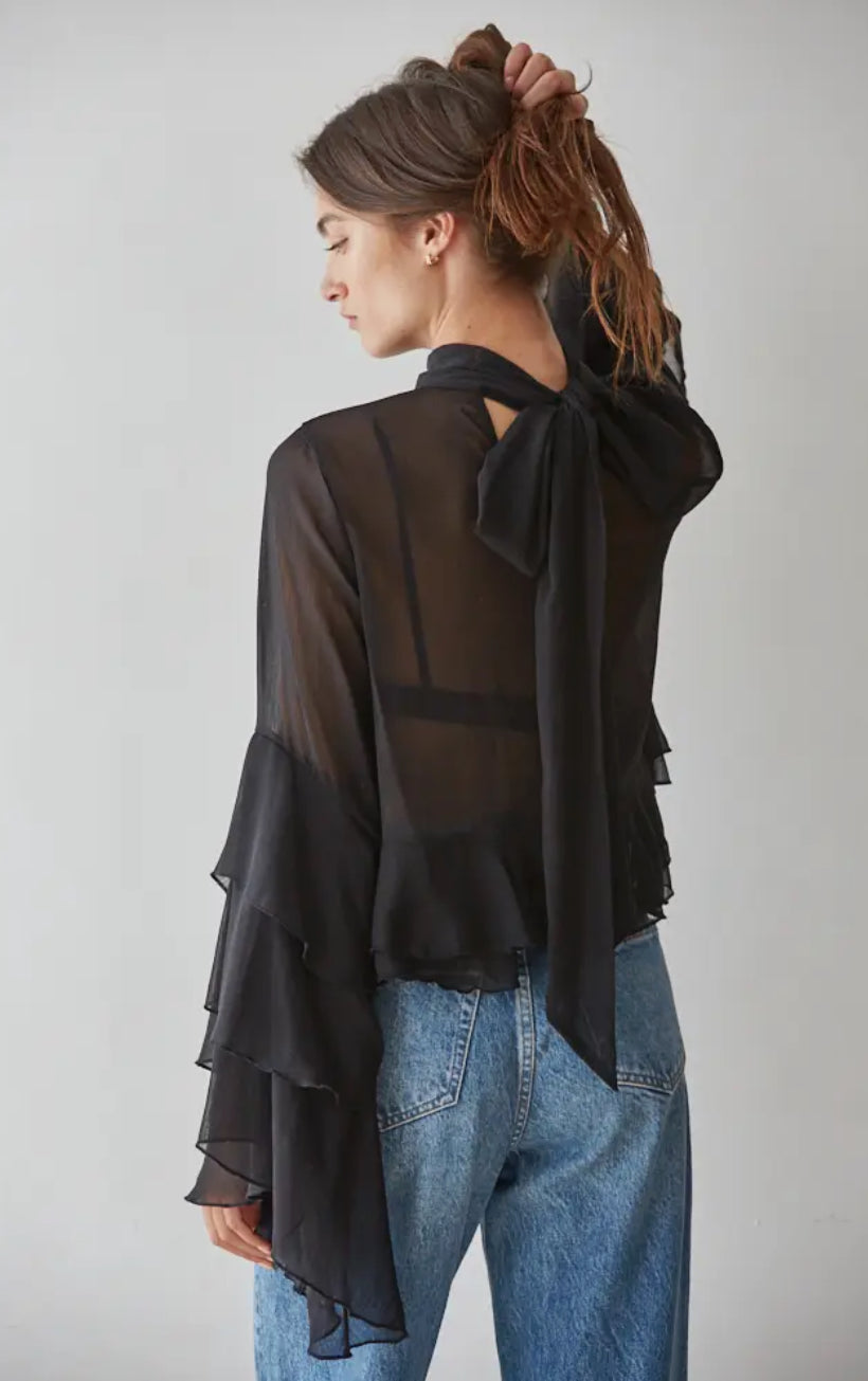 Chiffon Black Blouse