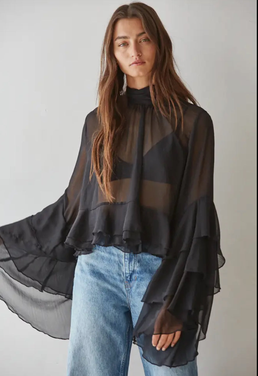 Chiffon Black Blouse
