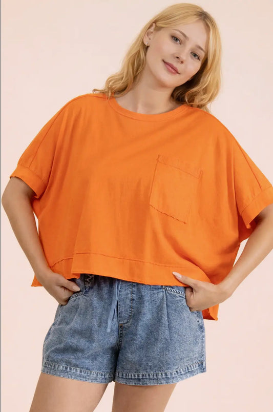 Crop Orange Tee