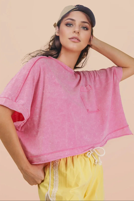 Crop Pink Tee