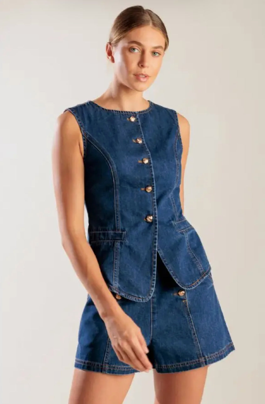 Elley Denim Vest