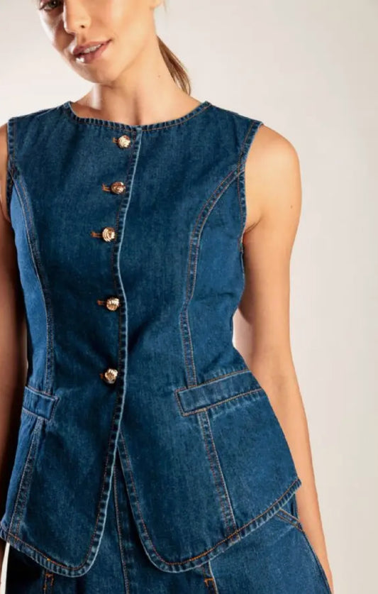Elley Denim Vest