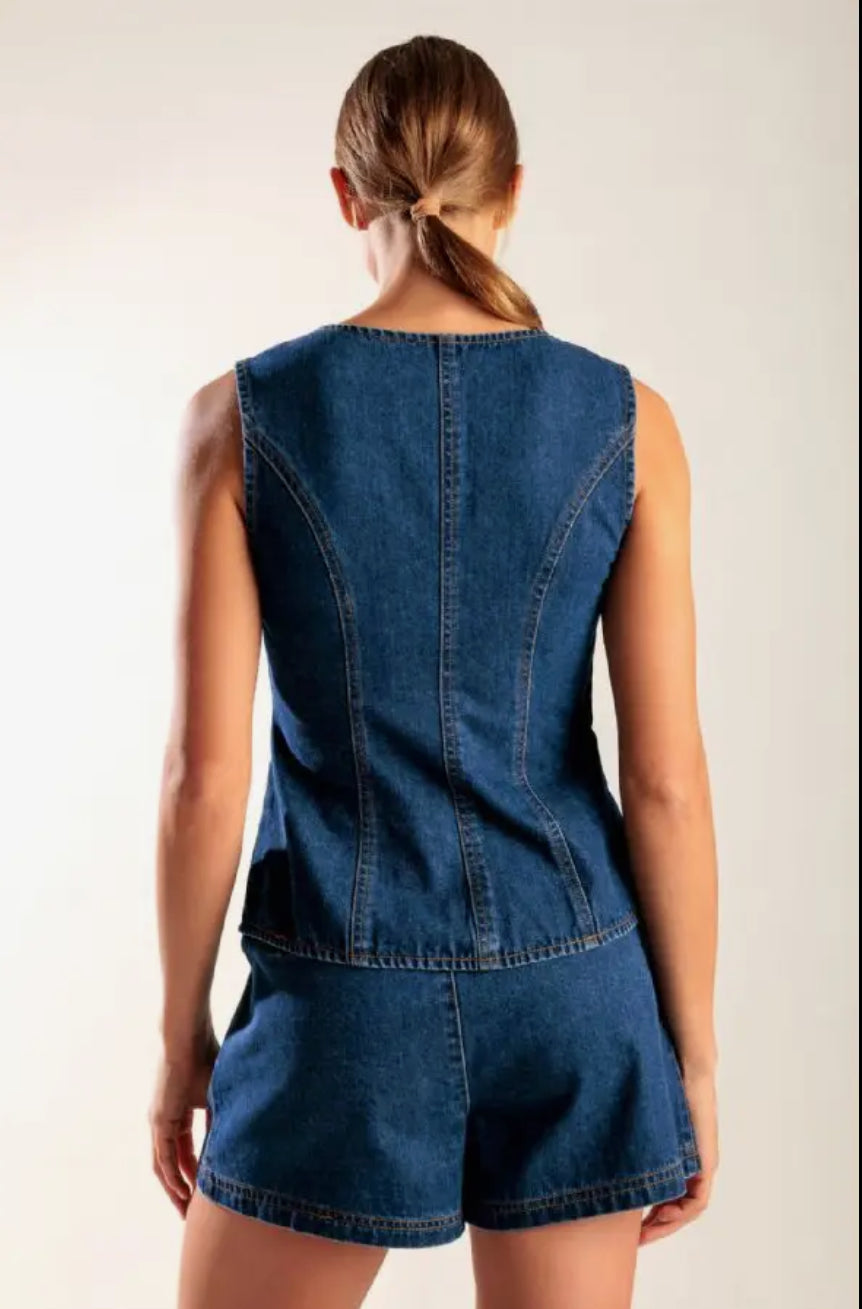 Elley Denim Vest