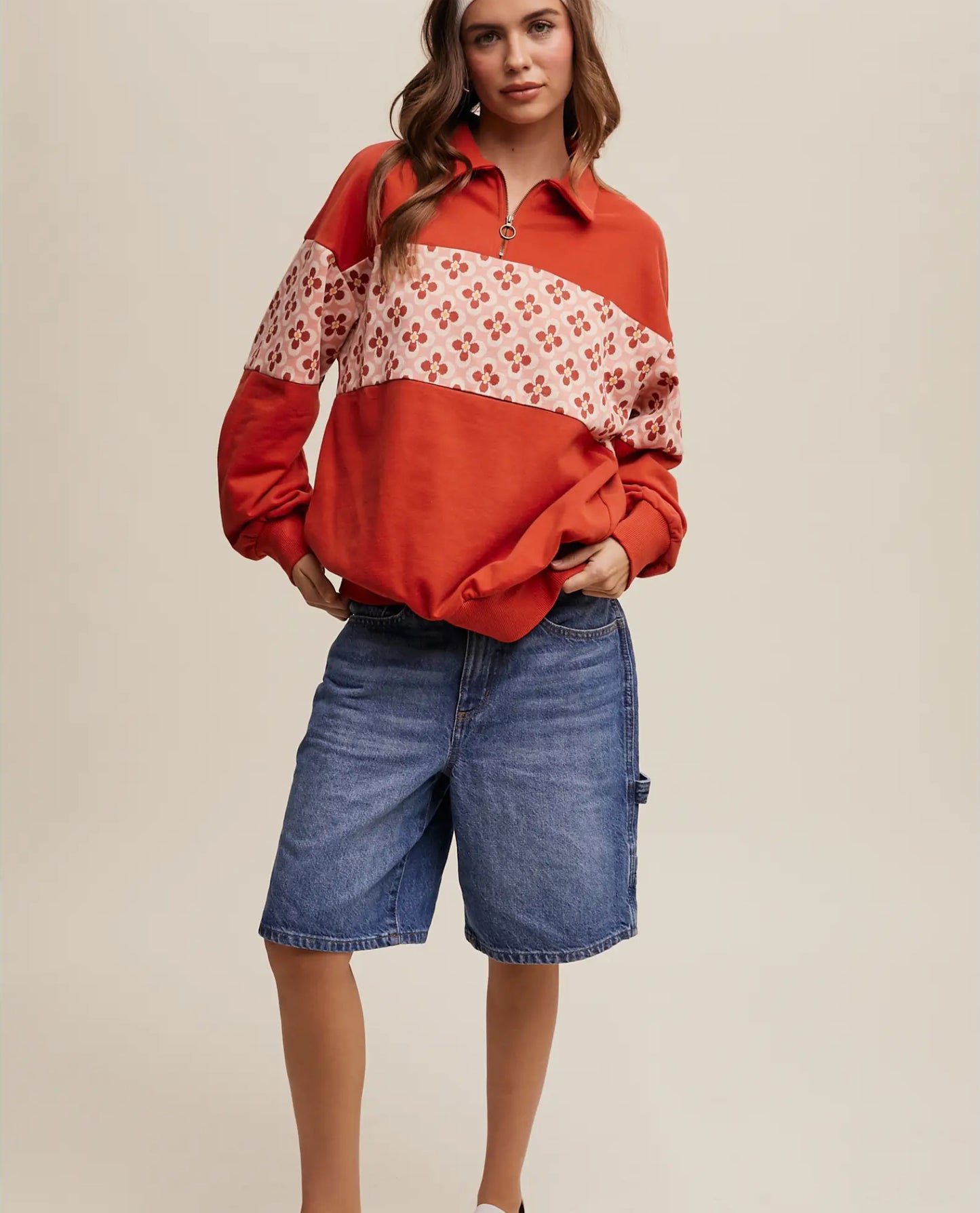 Red retro pullover