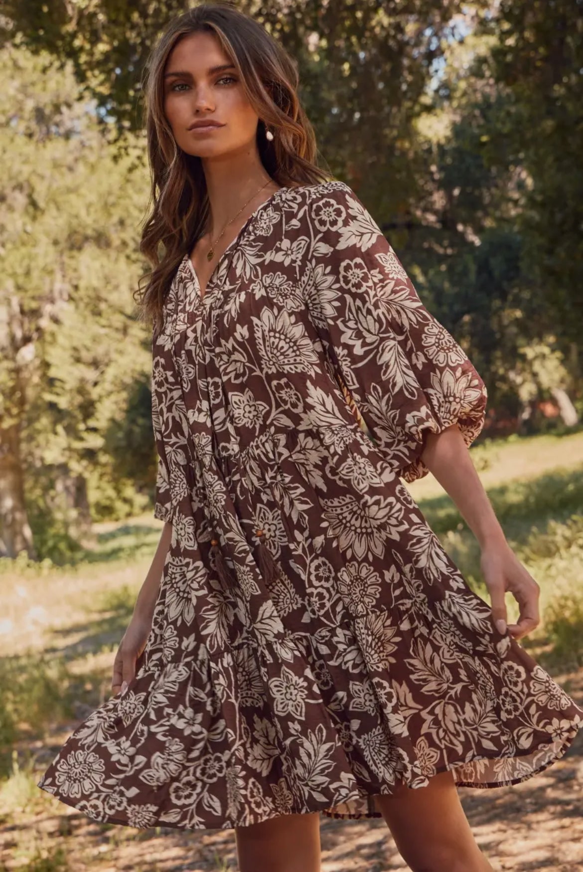 Boho Print Shorty Dress