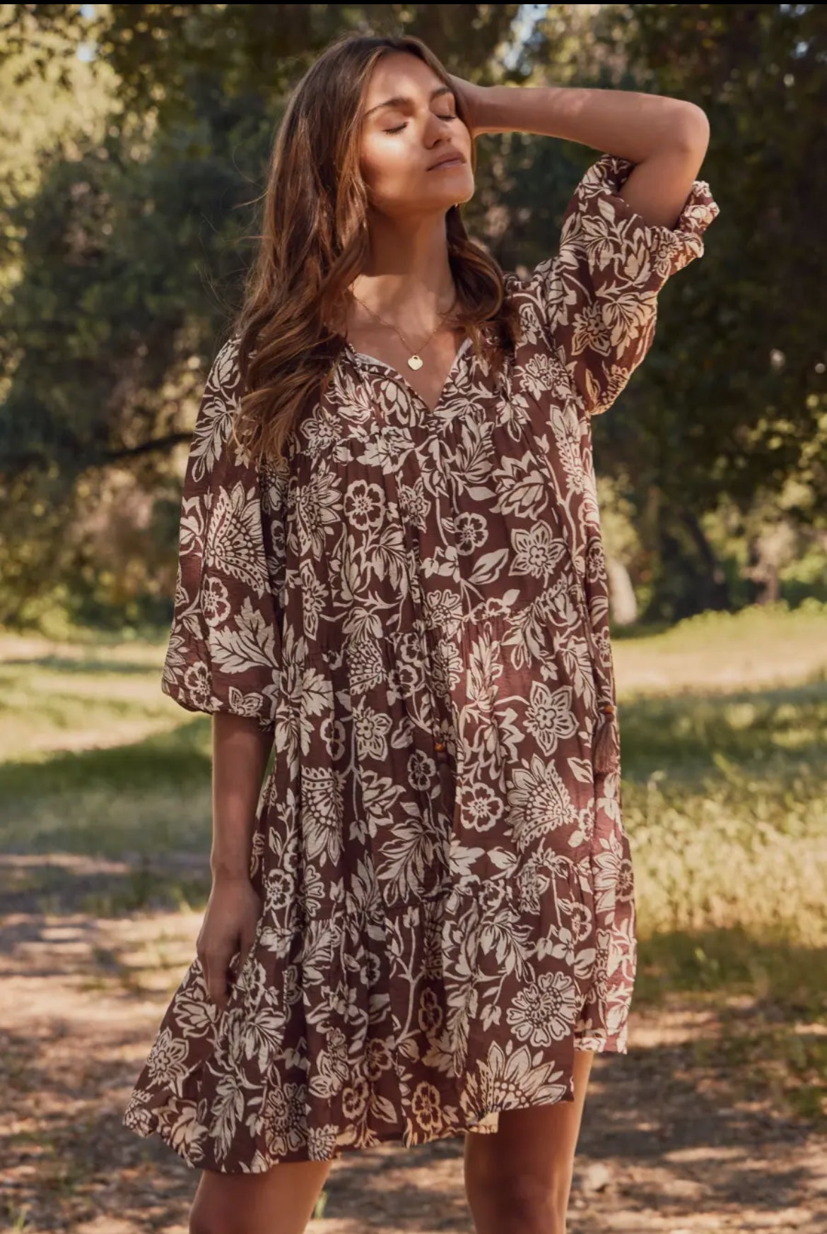 Boho Print Shorty Dress