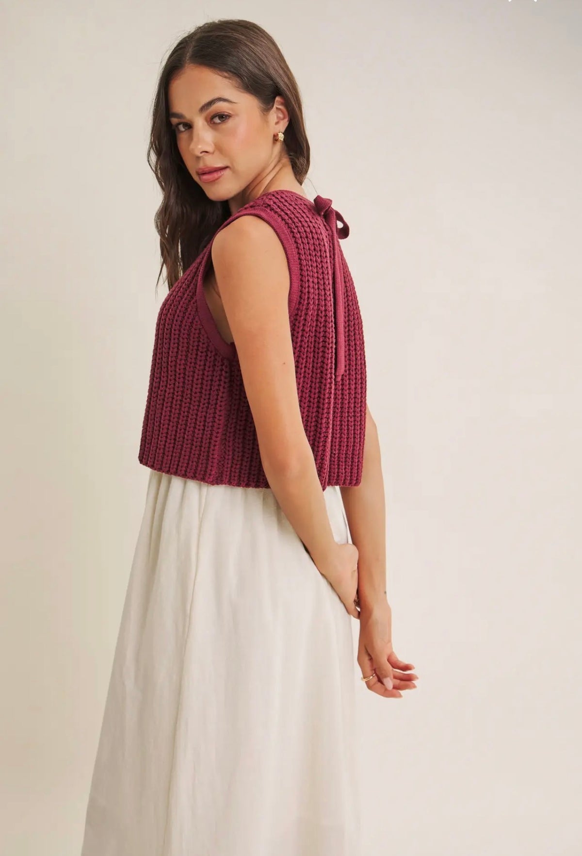 Amber Burgundy Knit dress