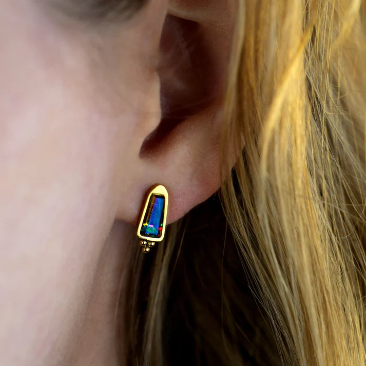 Kerstin Vintage Gold and Crystal Studs