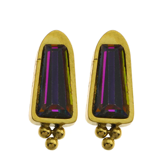 Kerstin Vintage Gold and Crystal Studs
